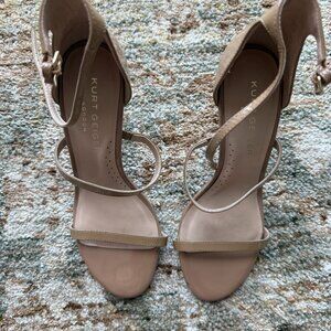 Kurt Geiger London Park Lane Size 9.5 Strappy Stiletto Sandals in a Nude Patent